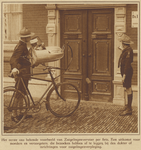 872357 Afbeelding van een fiets die omgebouwd is voor het transport van zuigelingen in Utrecht. Het transport wordt ...